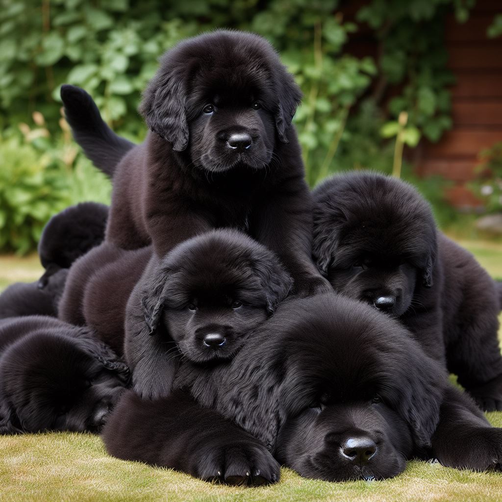 Cuccioli di Terranova allevamento Oracle Kennel